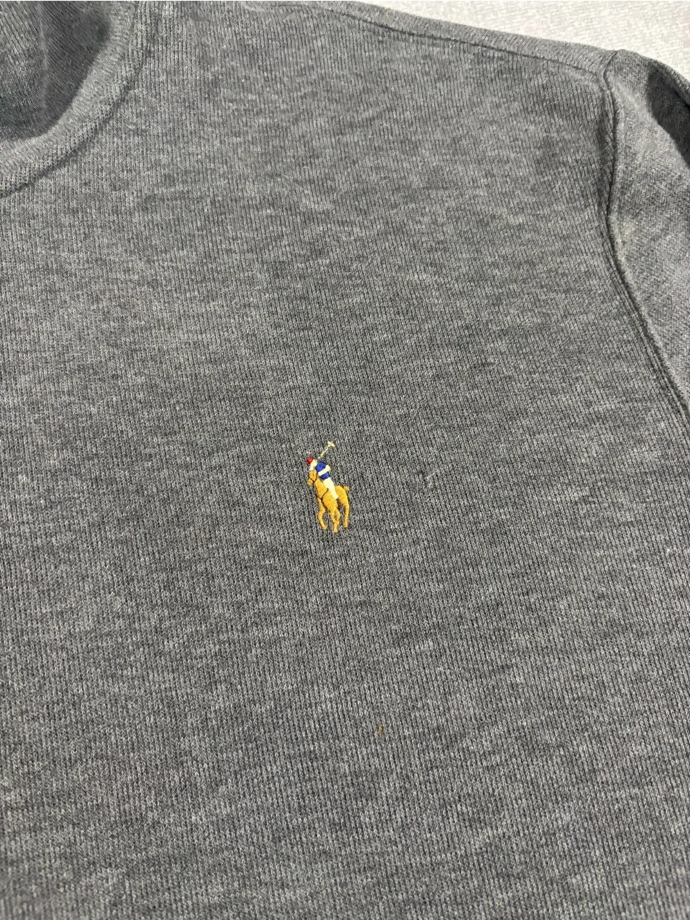 Vintage Polo by Ralph Lauren Charcoal Gray Quarter-Zip Pullover